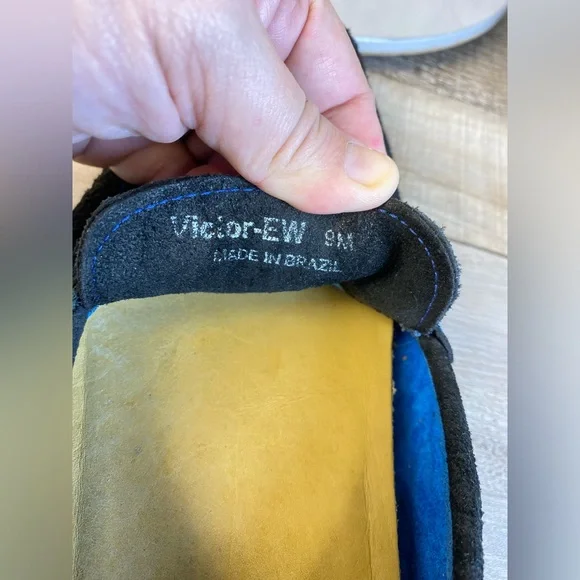 Donald Pliner Victor Mens Casual Shoes Embossed Black Leather Loafers Size 9M - Picture 12 of 15